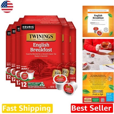 English Breakfast Tea Pods 72ct - Robust Caffeinated Black Tea, Enjoy Hot or ...