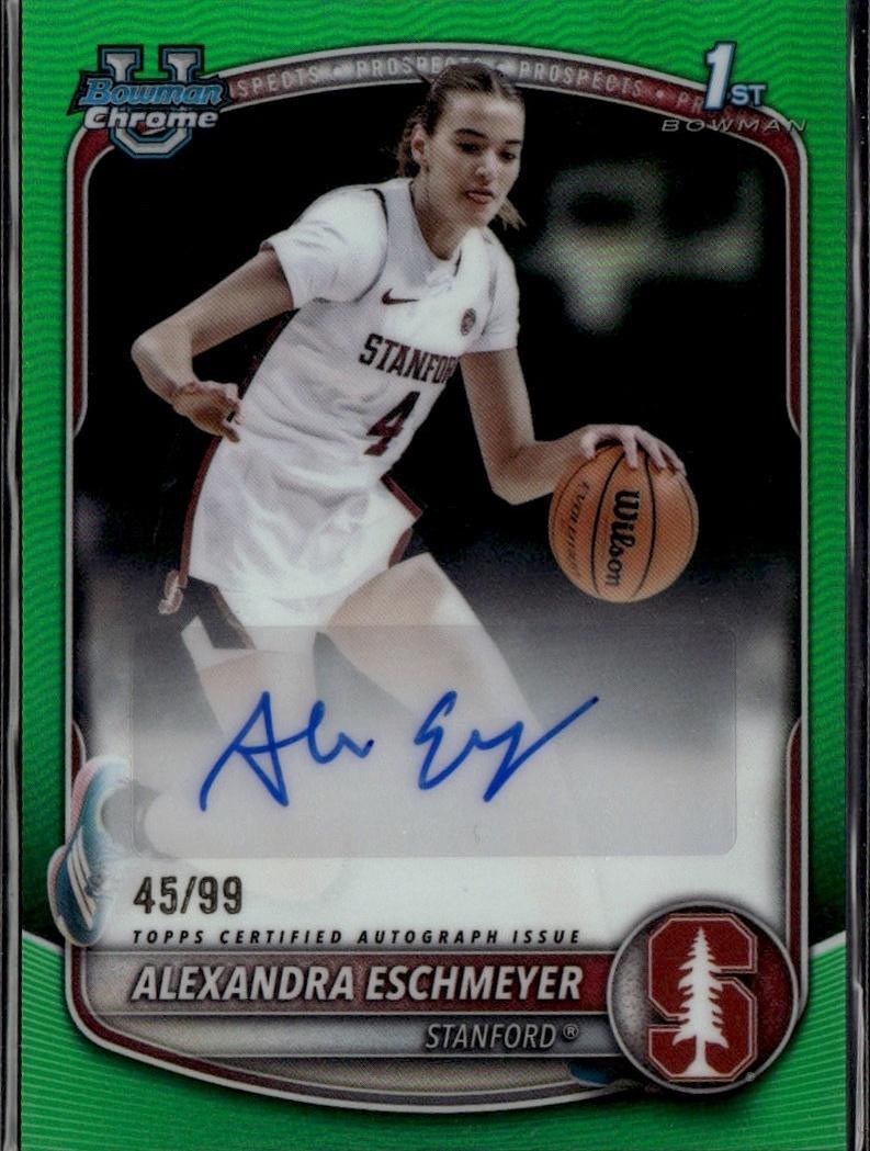 2025-26 Bowman #CPA-AS Alexandra Eschmeyer Autographs Green Refractor #/99 P10