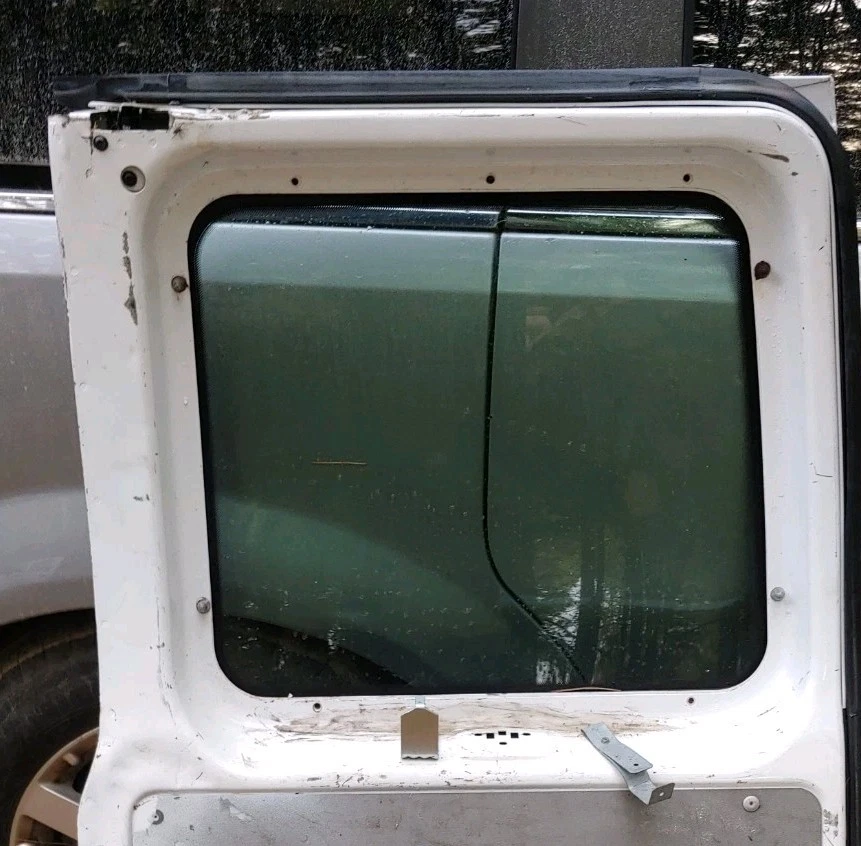 F8UZ1542006BD 98-14 Ford E250 E350 4 orificios puerta trasera izquierda ventana fija vidrio Foto 2 de 2