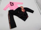 Vintage Barbie Ken Clone Donny Osmond Flashy Metallic pink Black Mod Tuxedo Set
