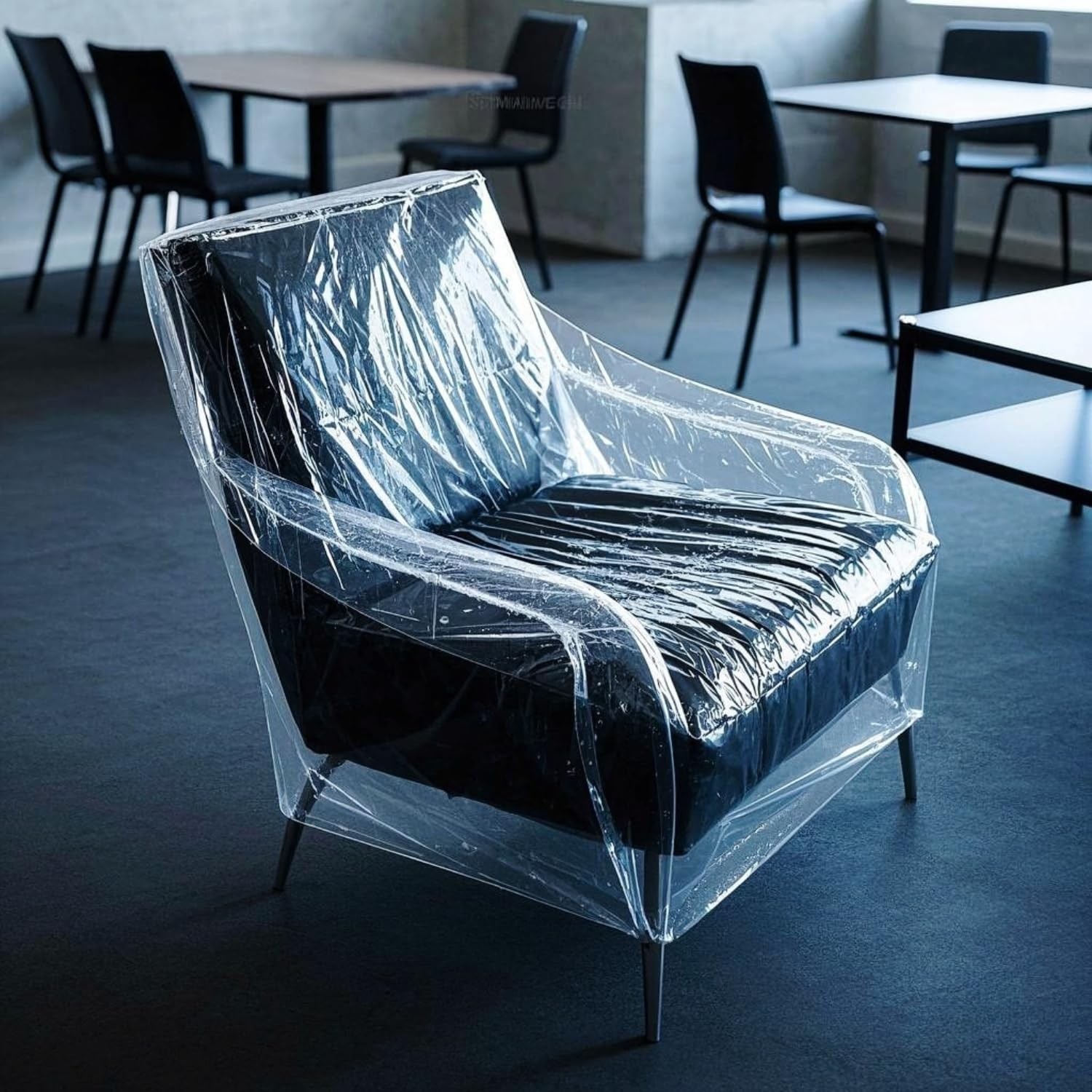 2-Pack Plastic Chair Cover for Storage Waterproof Dust-proof Armchair Cover S