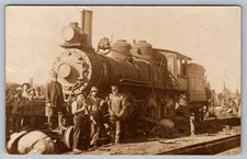 RPPC Postcard Pecos Valley North Eastern Railroad Amarillo Texas C1908 Dents