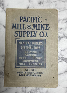 Pacific Mill & Mine Supply Co Catalog Vintage Book Railroad (P5L-7) No 30 1920
