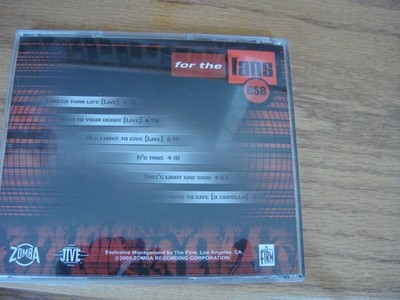 Backstreet Boys For The Fans BSB  Live Concert Zomba EP Enhanced CD (2000)