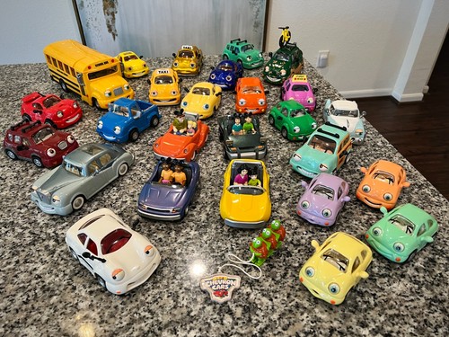 Chevron Vintage Cars Techron Collectibles Lot of 26+1 Turtles Includes Bus! NM!