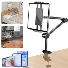Tablet Phone Holder for Bed Desk for 4-13" iPad iPhone Samsung Long Arm Mount