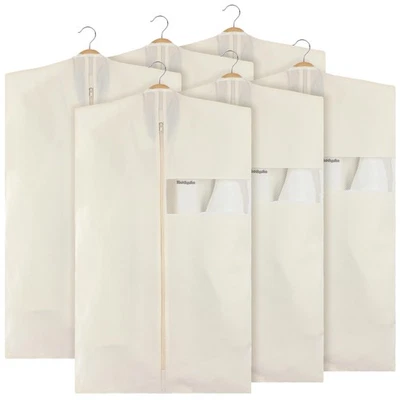 ALICESET 6 Pcs 24 x 40 Inches Cotton Garment Bags for Hanging Clothes, Canvas Suit Bag...