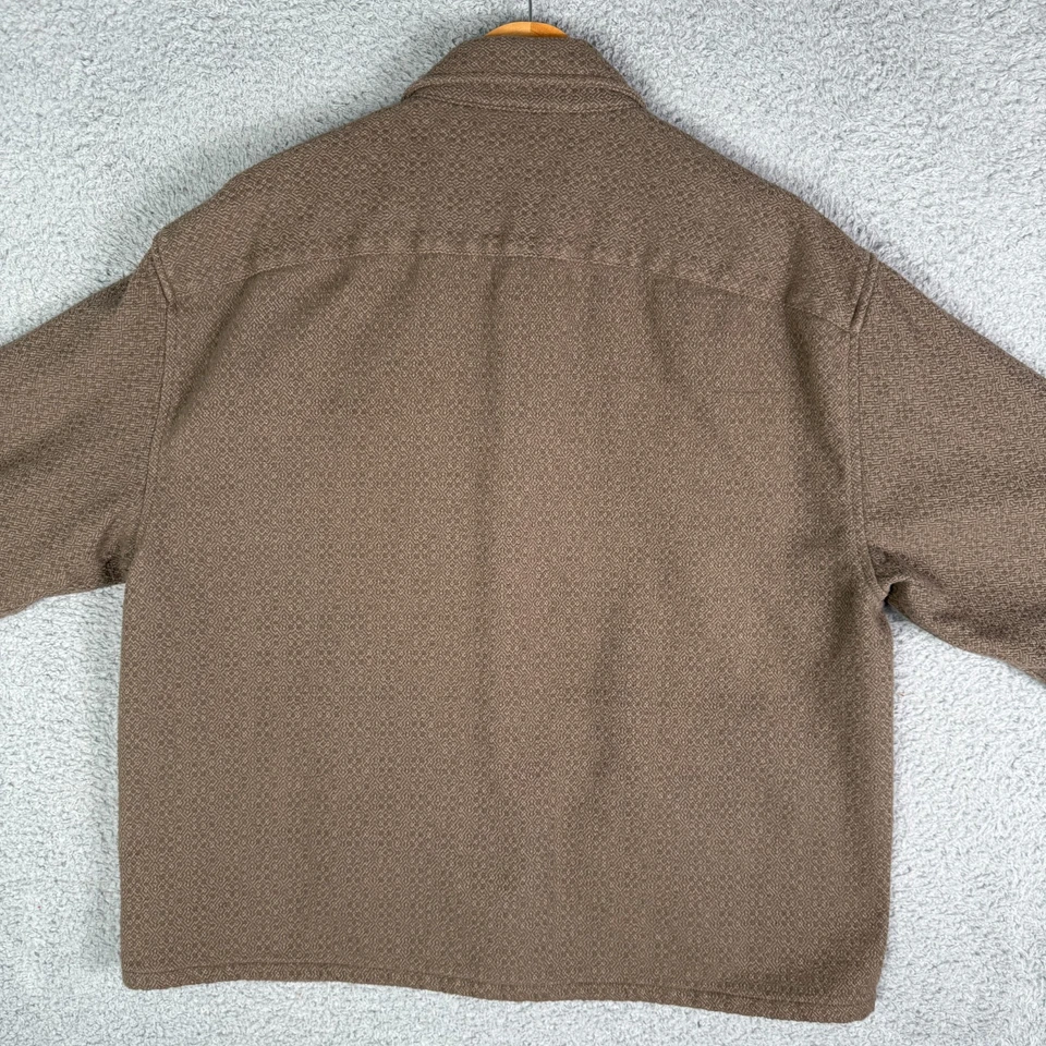 Camisa de Franela Abercrombie & Fitch Para Hombre XL Marrón Sobrecamisa Pesada Chaqueta Chaqueta Foto 3 de 4
