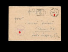 Graz Fliegerhorstkommandantur Feldpost mit Inhalt 1942 nach Wien WW2 2WK