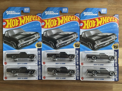 SUPER RARE Hot Wheels 2025 Black Fast & Furious El Camino HUGE LOT OF 12 ITEMS