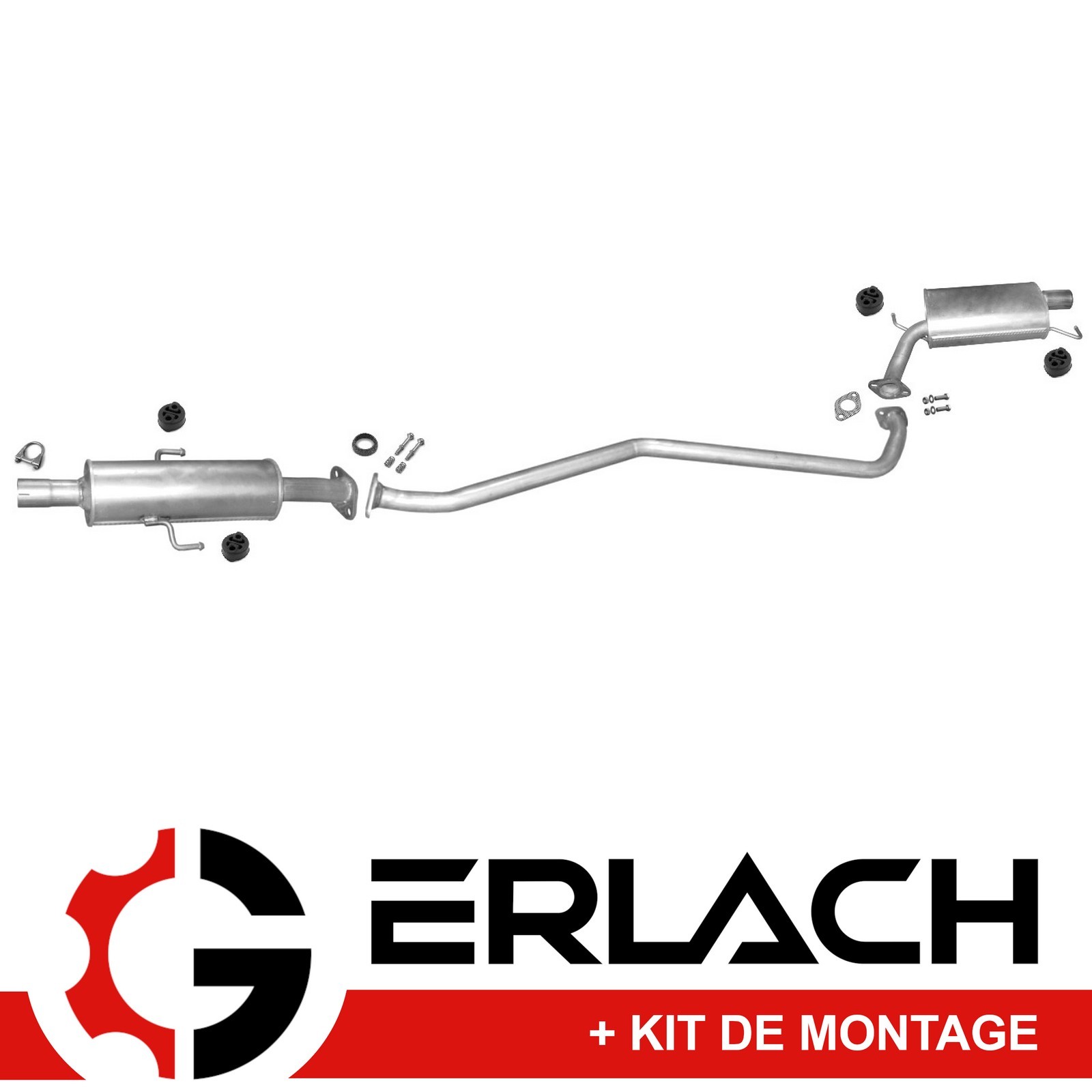 Silencieux d'échappement pour Mazda 6 GH 1.8 MZR en acier d'origine arrière