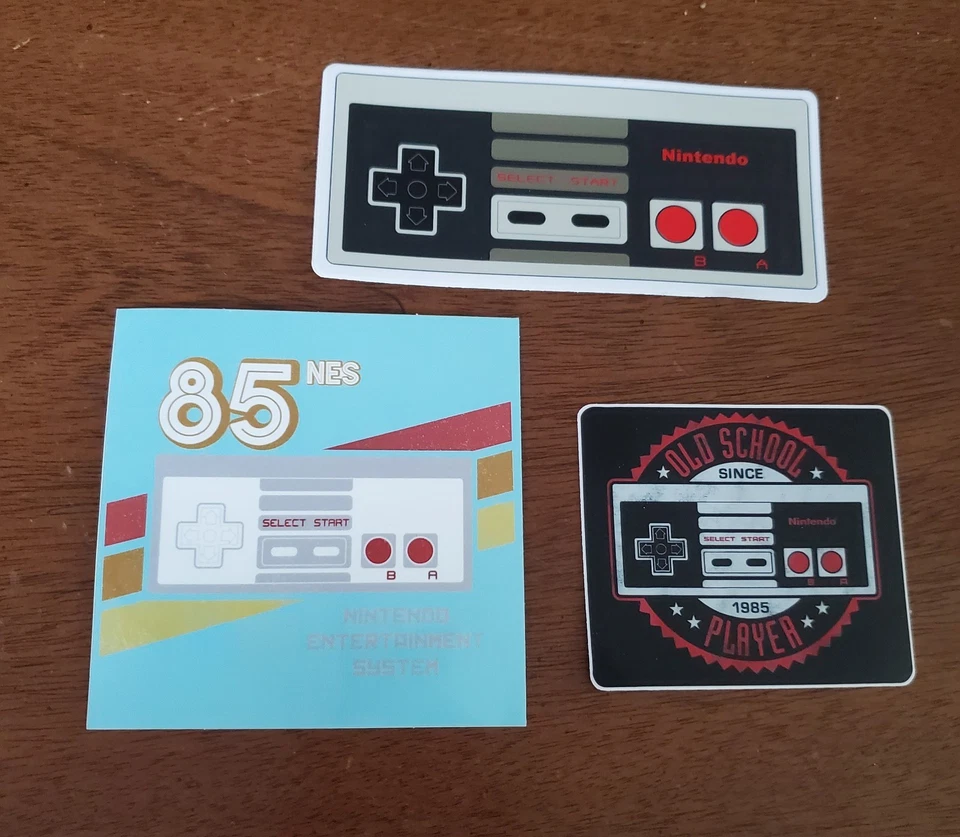 Nintendo NES Vintage Retro Looking Controller STICKERS - Image 4 of 4