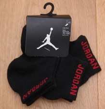 Air Jordan 3 Pair Low Cut Socks  Black  Red  Size XXSmall 