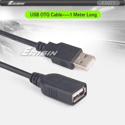 ERISIN USB 2.0 OTG 100CM estándar A macho a una hembra enchufe cable de extensión
