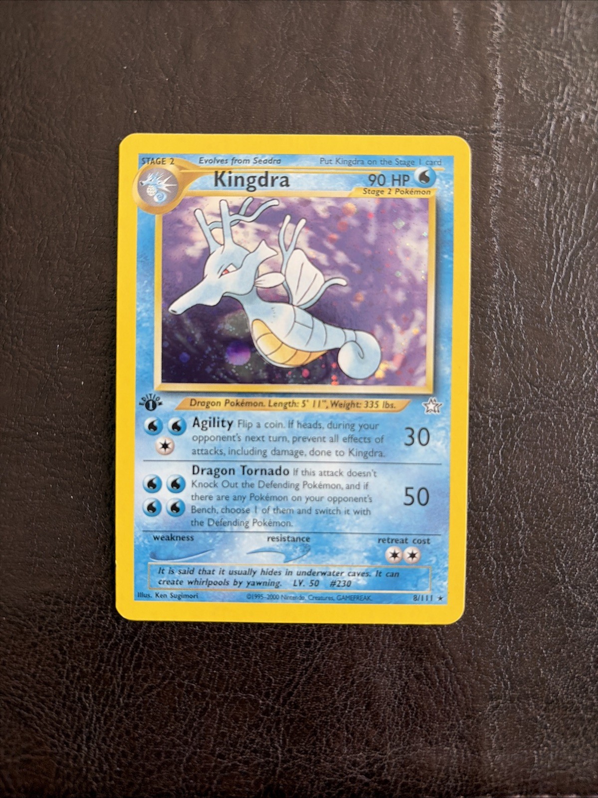 First Edition Kingdra 8/111 Neo Genesis Holo NM