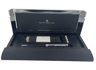 Old Ver Graf Von Faber-Castell Perfect Pencil Table Desk Set Black