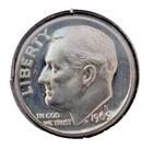 1969-S Roosevelt Silver Dime AU