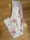 LoveShackFancy Women’s Small Floral Print Pink & White Leggings — photo 2