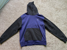 New Nike Air Jordan Sportswear Black Purple Pullover Sweatshirt Hoodie M