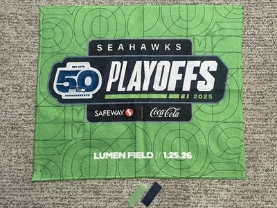 Seattle Seahawks 2025 NFC Championship Rally Towel 1-25-2026 WITH CONFETTI!!!