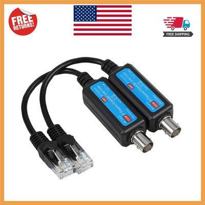 Passive Ethernet Over Coax Adapter, Easy 100Mbps Connection for  Cameras