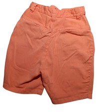 Girls 22W Cotton Shorts Vintage Peach Orange With Snap Button  Zipper Closure