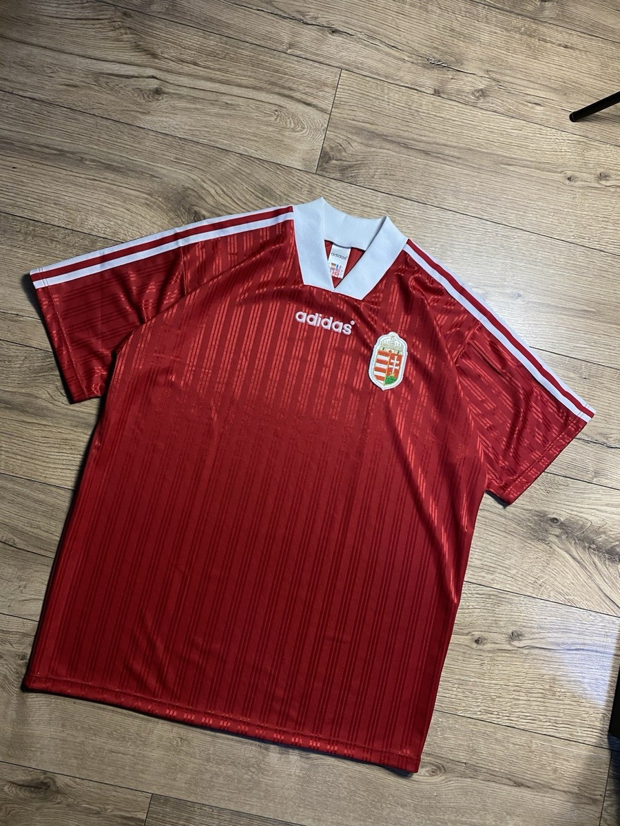 Vintage Hungary 1994-1995 Home Football Shirt Adidas - Made in