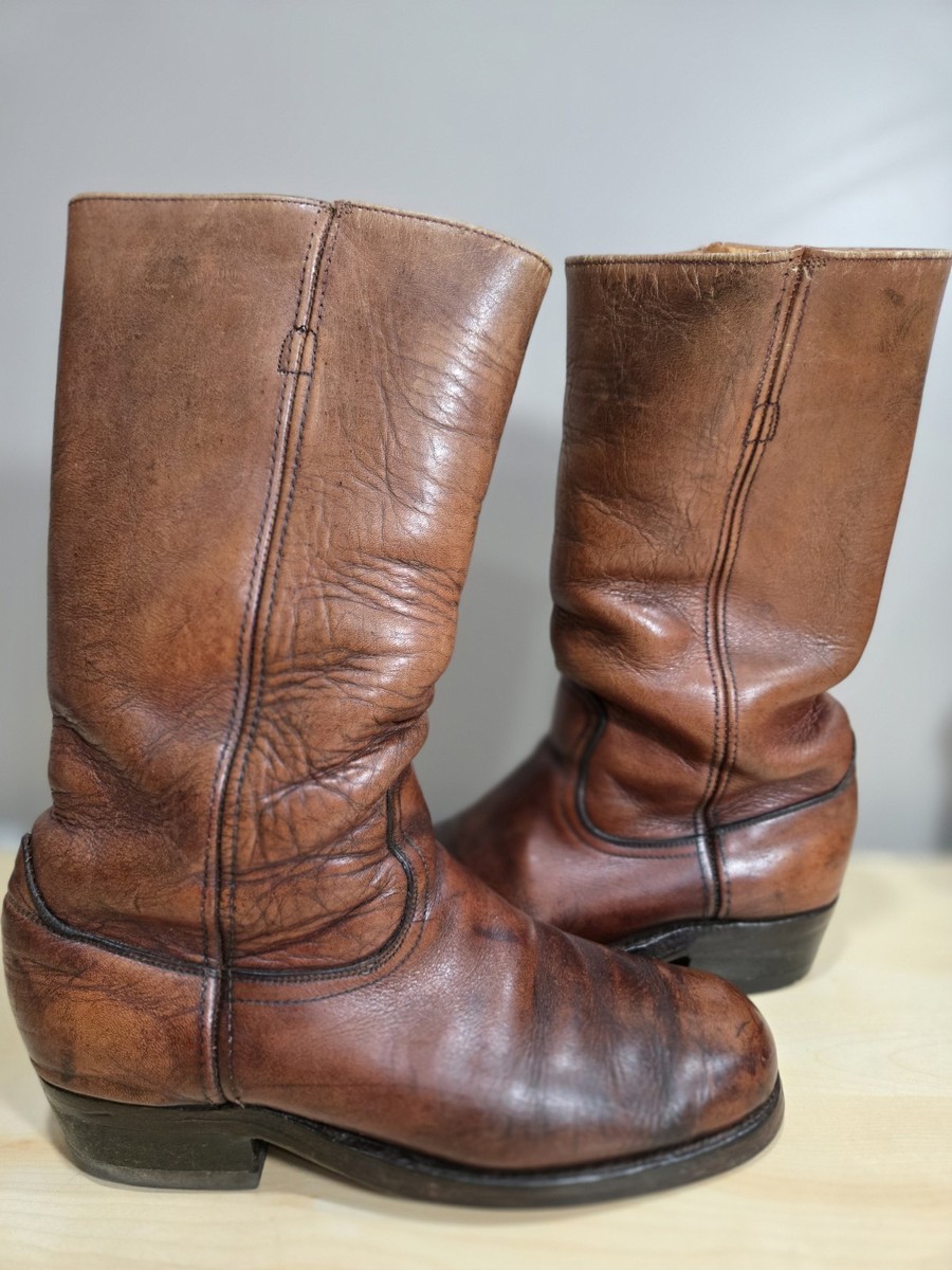 FRYE 70年代　ヴィンテージロングブーツ Vintage Frye Campus Leather Boots 1960s-1970 Frye Black Tag 10.5