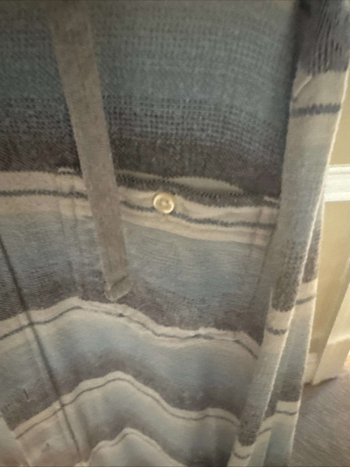 Johnnie O Jacket Mens Large Blue Striped Carver Surflannel Hooded Shacket - product detail image 3