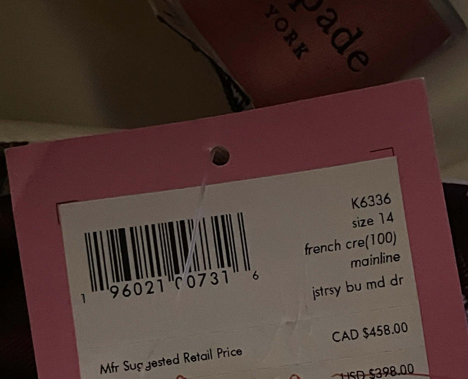 Abito midi Kate Spade Just Rosy Beau nuovo con etichette $398 taglia 14