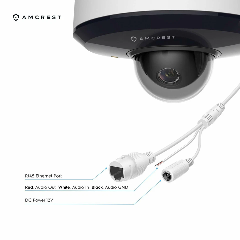 Amcrest 3 X Optical Zoom Pan/Tilt Outdoor POE Vandal Security IP Camera - Image 4 of 4