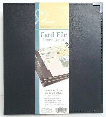 Cardinal Business Collection Card File Deluxe Binder for Business Cards 10 Pages