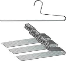 Trouser Series Open Ended Hanger for Pants – Nonslip, Space Saving, Single Rod D