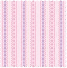 Creative Imaginations 12" x 12"  Scrapbook Paper Pink Stripe Die Cut Bella