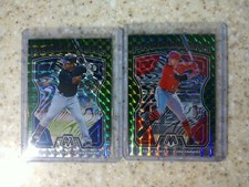 Lot (2) 2021 Panini Mosaic Producers Green Prizm Joey Votto #P10 & Jose Ramirez