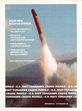 General Dynamics United States Navy Tomahawk Sea Land Air Vtg Magazine Print Ad