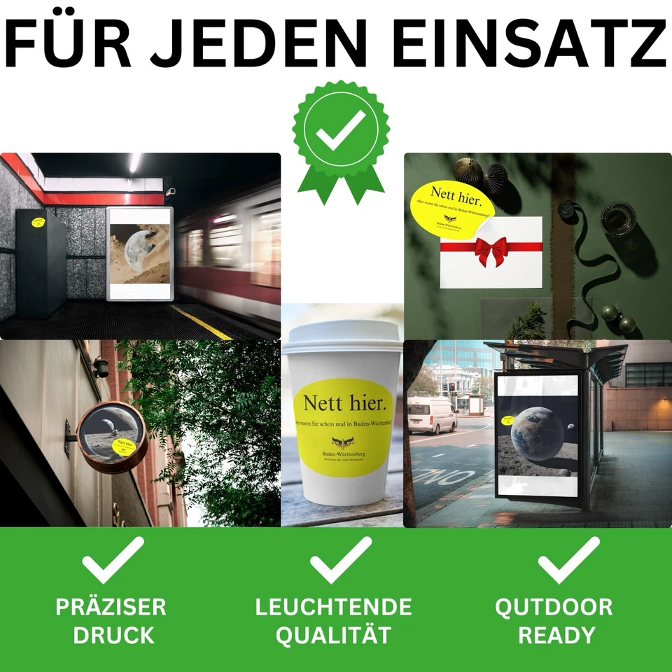 15x Nett hier. Aber waren Sie schon mal in Baden-Württemberg Aufkleber Sticker - Bild 2 von 4