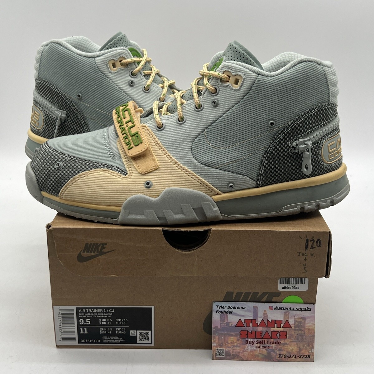 Size Nike Travis Scott x Air Trainer SP Gray Cream (DR7515-001)