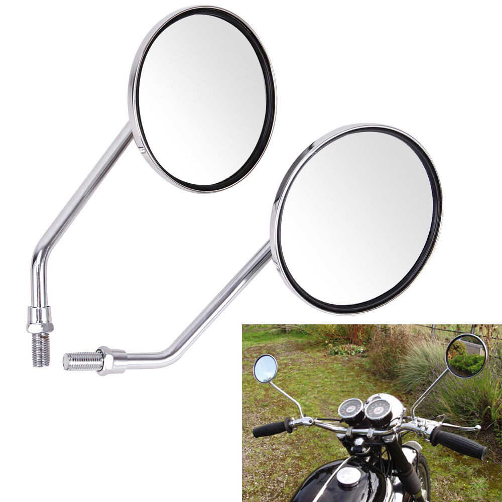 2PCS Chrome Mirror For Honda XL100-500 CB200-750 CL200-450