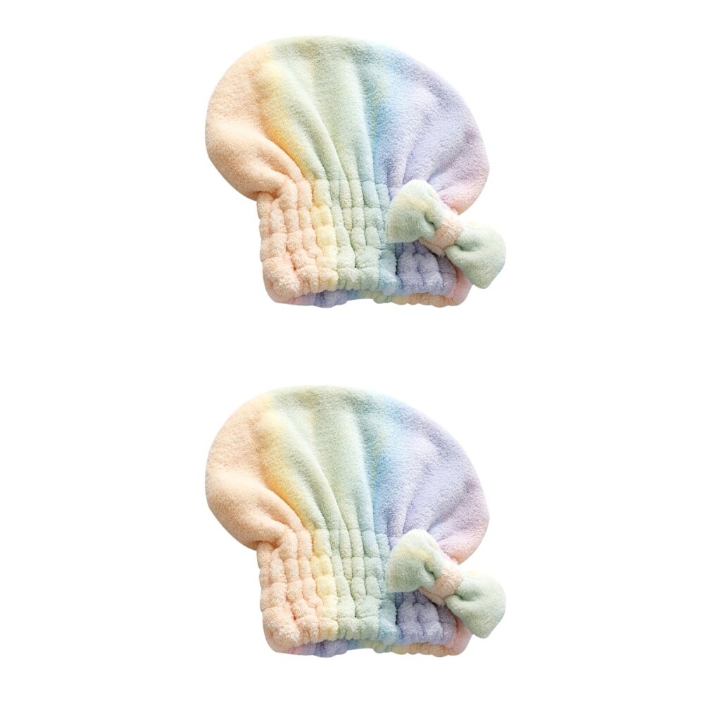 2 Pcs Dry Hair Cap Head Wraps Women Microfiber Shower Towel eBay