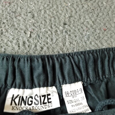 専用ページ12 KingSize Elastic Pants Mens 2XL x38L Big Tall Black Cotton Khaki