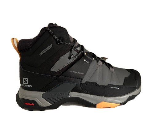 Salomon Men X Ultra 4 Mid Quiet Shade Black Winter TS CSWP Boots US 11.5
