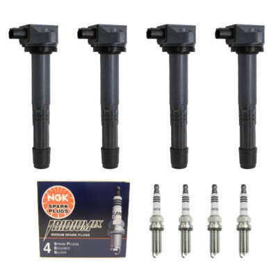 New Set of 4 Ignition Coil & NGK Spark Plug for Acura ILX TLX/ Honda