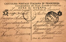 BERSAGLIERI - WW1 FRANCHIGIA - Zona di Guerra - #063