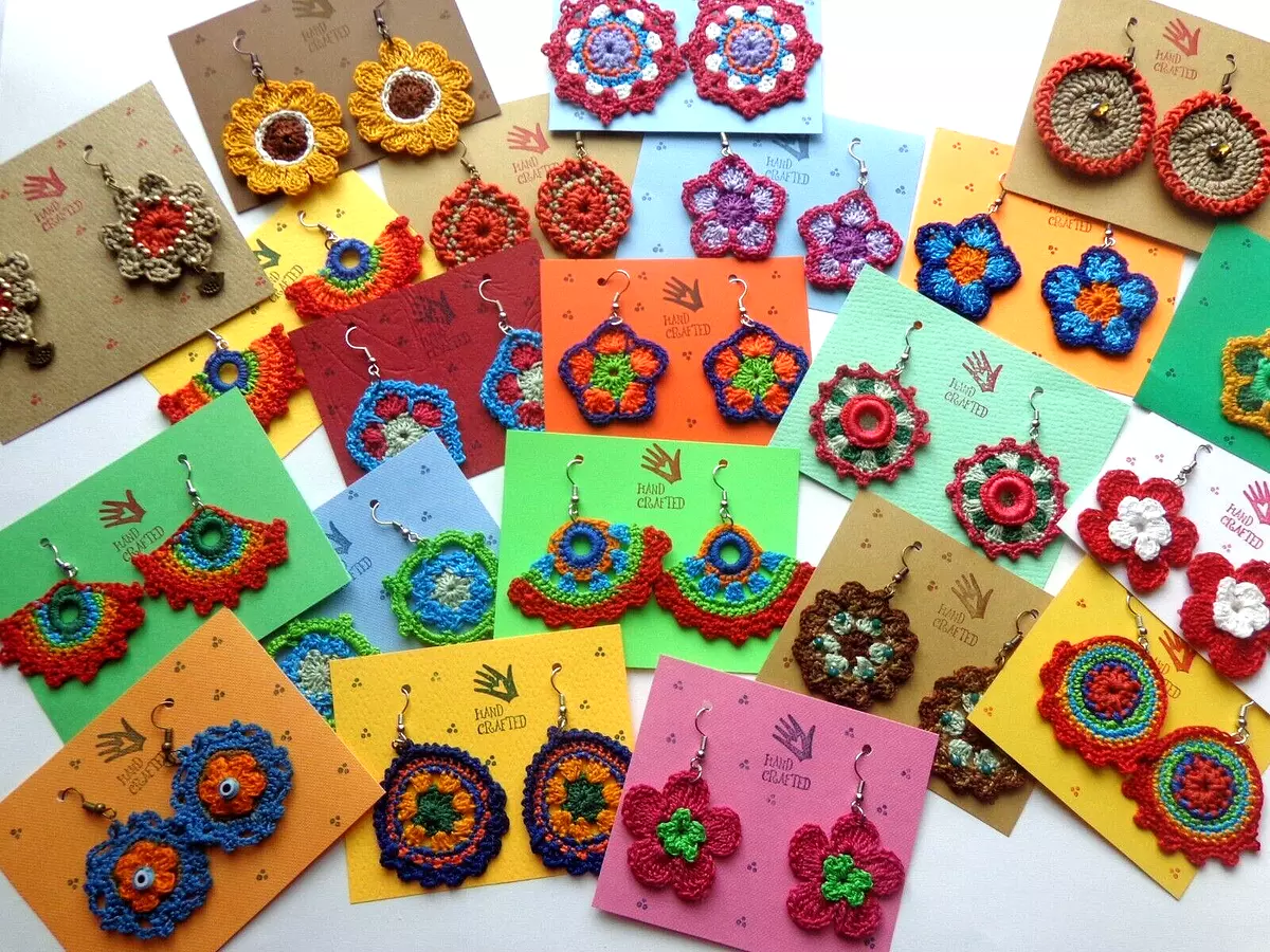 Boho crochet earrings sale