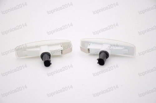 1Pair Front Side Marker Light Fender Lamps Clear For Land Rover Discovery 3 2009 - Picture 3 of 4