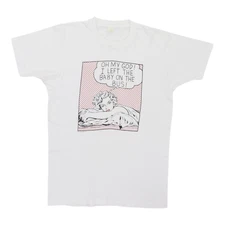 Vintage 1980s OMG Left Baby On The Buss Flying Fish Shirt Size: Unreadable