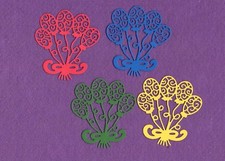 BALLOONS  9 fancy die cuts scrapbook cards