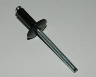 50 Stück  Großkopf Blindnieten 4x14 K12  Alu/Stahl  ,, SCHWARZ ,,