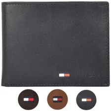 Tommy Hilfiger Men's Premium Leather Credit Card ID Passcase Billfold Wallet